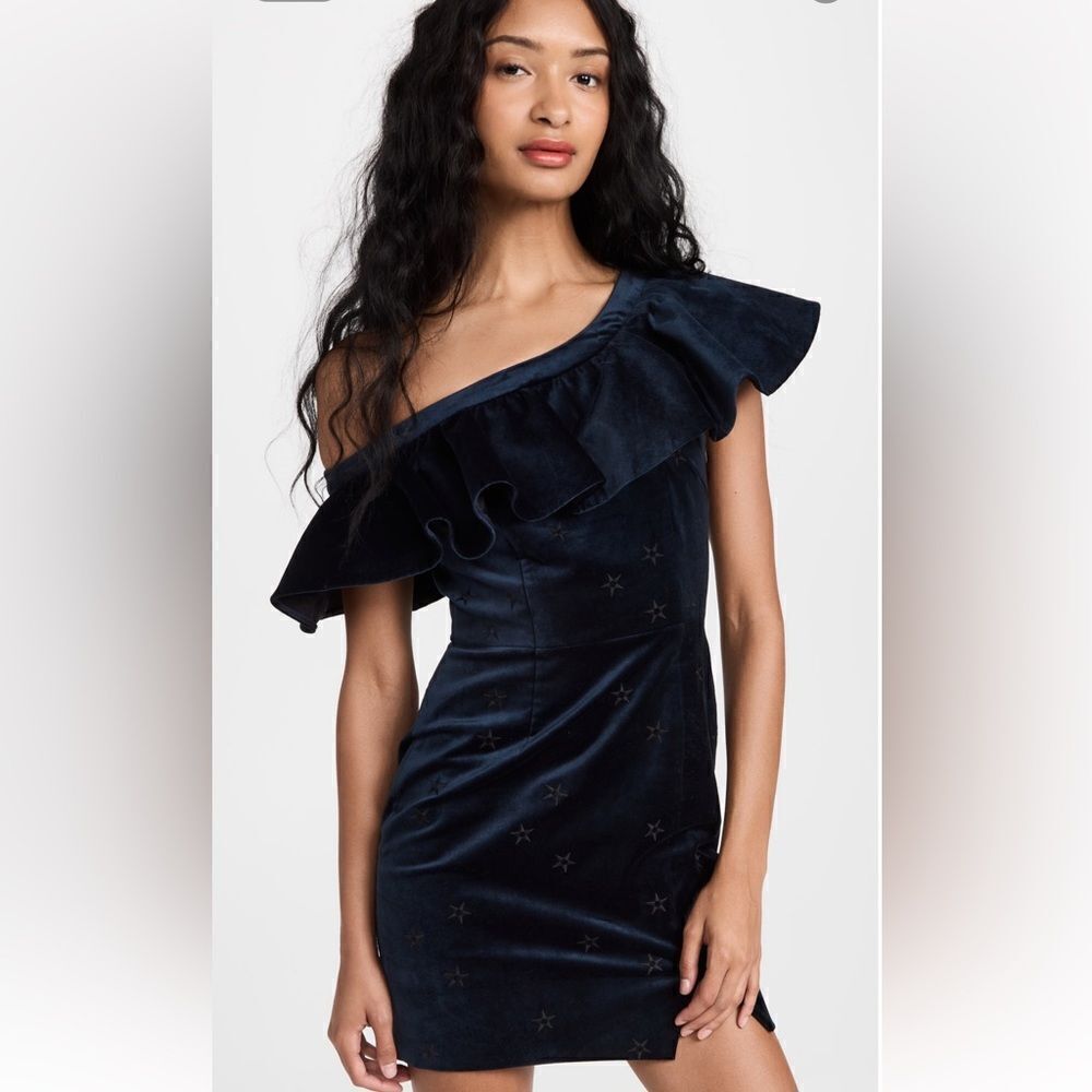 Saloni Greta ruffle mini dress